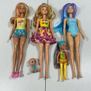Barbie color change surprise.See description box for full detail on set